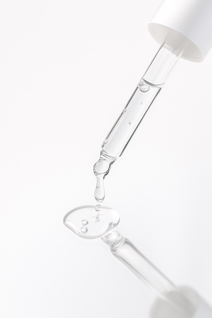 Serum dropper close up